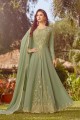couleur vert pastel georgette costume Anarkali
