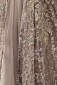 costume Anarkali net de couleur grise