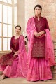 art couleur rose magenta costume soie palazzo