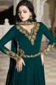 couleur vert sarcelle costume georgette Anarkali