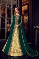 gown- couleur jaune / vert pin jacket- lumière robe filet / veste-art costume de soie Anarkali