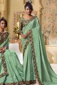 Rama green Art silk  Saree