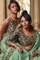 Rama green Art silk  Saree