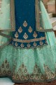 Bleu Georgette Eid Lehenga Costume