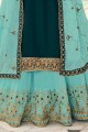 Costume Vert Rama Eid Sharara En Faux Georgette