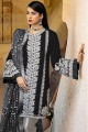 Black Faux georgette Eid Pakistani Suit