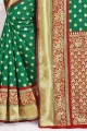 Green Handloom Soie Banarasi Sari
