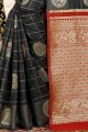 Sari Banarasi En Coton Noir