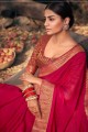 mousseline de soie rouge sari