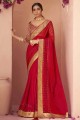 Thread Saree in Red