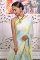 sari imprimé en multicolore