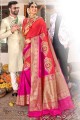banarasi soie brute banarasi sari en rose