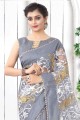 saris de fil en gris