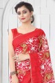 saris de fil en rouge