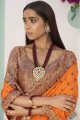 Silk Saree in Orange