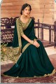 bordure en dentelle soillable vert saris avec chemisier