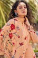 Mandys rose Salwar Kameez en Coton avec Imprimé