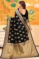boismoke noir tissage sud indien sari en soie d’art