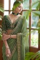 paillettes sari en soie d’art mehendi