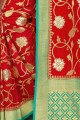 Saree marron du sud de l'Inde en tissage 2D dola Silk