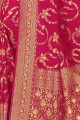 tissage Dola Silk sari des Indes du Sud bordeaux avec chemisier