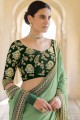 pista sari avec zari paillettes soie de dentelle
