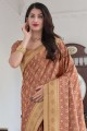 tissage de soie sari des indes du sud en marron