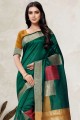 rama sari en soie d'art avec tissage
