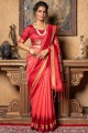 saris du sud de l’Inde en soie brute gajari avec zari