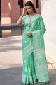fil de rama, tissage de lin sari du sud de l'inde