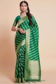 tissage organza sud indien sari en vert avec chemisier