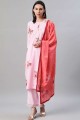 costume palazzo rose en crêpe imprimé numérique