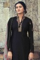 Faux Georgette Designer Malty, Jari Broderie Travail, Salwar imprimé numérique Kameez avec écharpe de mousseline