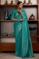 tissage bleu soie sari du sud de l'inde
