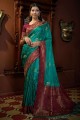 tissage de satin et de soie sud indien sari en rama avec chemisier