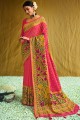 saris du sud de l’Inde en rani brasso avec imprimé