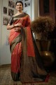 sari tissage pêche en soie d'art