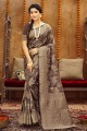 tissage de sari en coton beige