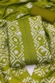 mélange de coton imprimé salwar kameez en vert