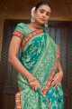  tissage, bordure en dentelle banarasi soie banarasi sari à rama