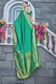 banarasi soie vert de mer banarasi sari en tissage