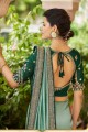 tissage de soie pista sari avec chemisier