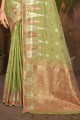 tissage de sari de soie en mehndi