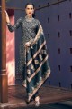 pashmina gris impression numérique salwar kameez