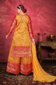 Tissage jaune Art Soie Costume Pakistanais