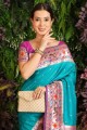banarasi soie rama sari en zari, tissage