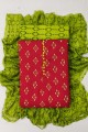 salwar kameez en coton rouge avec imprimé