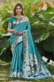 firozi banarasi sari en soie banarasi avec tissage