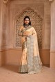 Chiku tissage de sari en soie brute