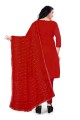 kameez salwar rouge en coton brodé